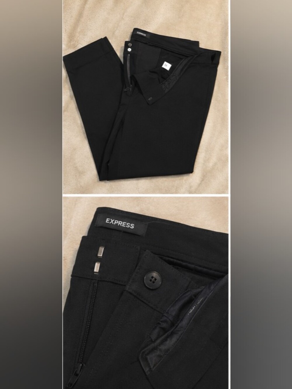 Express Black Slim Dress Pants - Modern Trousers